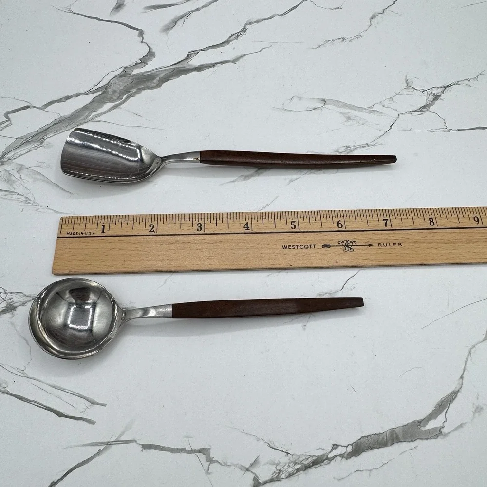 Vintage 50pc Ekco Eterna Canoe Muffin MCM Flatware Set Stainless Japan MCM